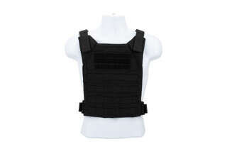 The Grey Ghost Gear Minimalist Plate Carrier is designed for 10x12 armor and is made from black Nylon